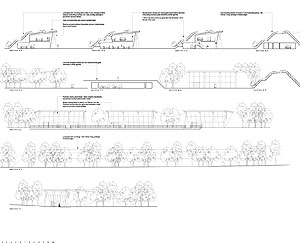 Proposed buildings design sections